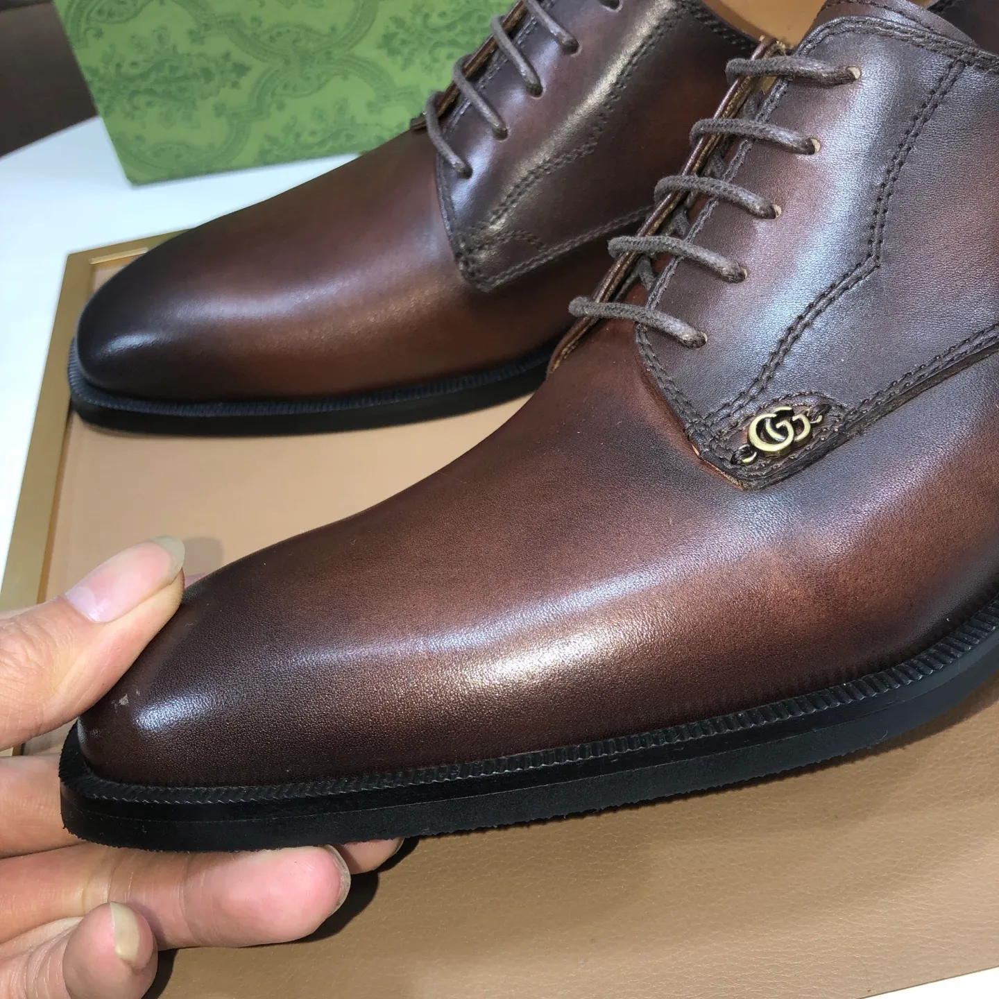 Men's shoes 💰580💰[GUCCI—Gucci] The latest high-end version of Gucci. Official website new model. Available at the same time at counters, the uppers are made of original cowhide imported from Italy/matched with the original special material splicing design concept; "highlight, high-end, grade, extravagance" and exquisite workmanship (original mesh fabric) sole: original factory special outsole size (38-45) (custom-made 45 non-returnable)